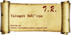 Telegdi Rózsa névjegykártya